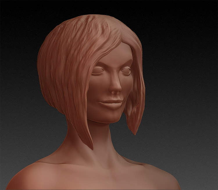 The naked lady, premier humain sous Zbrush